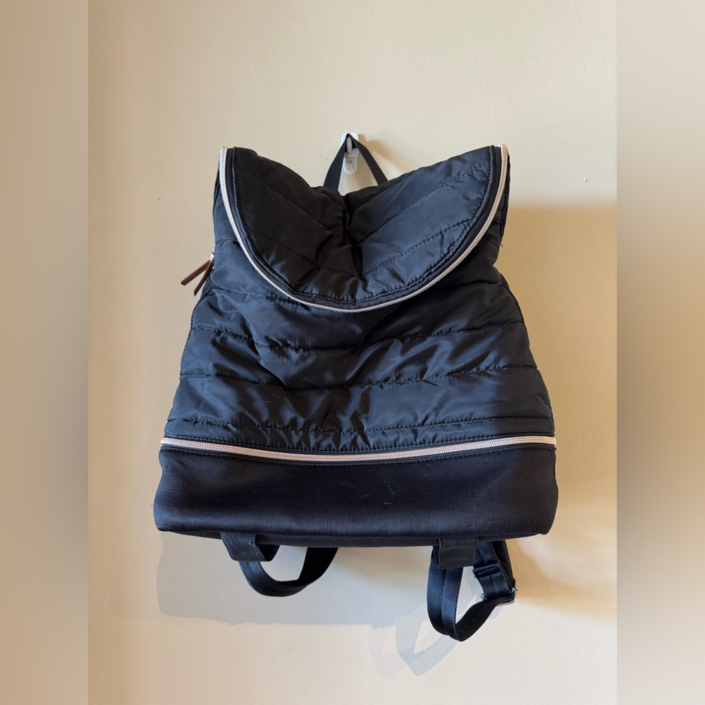 Stella & Dot Black Quilted Backpack